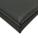 エルメス HERMES カルヴィ デュオ ブラック ヴォーエプソン カードケース シルバー金具 新品 未使用 黒