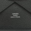 エルメス HERMES カルヴィ デュオ ブラック ヴォーエプソン カードケース シルバー金具 新品 未使用 黒