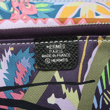 エルメス HERMES アザップロング シルクイン ブラック ヴォーエプソン 長財布 シルバー金具 新品 未使用 黒 新刻印 ラウンドファスナー