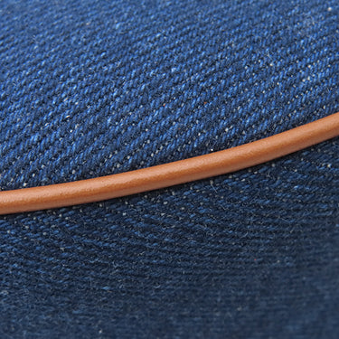 セリーヌ CELINE アヴァ 193952DKA NAVY×TAN デニム カーフ ハンドバッグ ゴールド金具 紺 茶