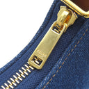 セリーヌ CELINE アヴァ 193952DKA NAVY×TAN デニム カーフ ハンドバッグ ゴールド金具 紺 茶