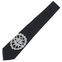 ヴィヴィアンウエストウッド Vivienne Westwood オーブ モチーフ 7.5cm ブラック×グレー シルク ネクタイ 黒