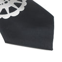 ヴィヴィアンウエストウッド Vivienne Westwood オーブ モチーフ 7.5cm ブラック×グレー シルク ネクタイ 黒