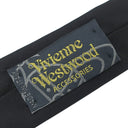 ヴィヴィアンウエストウッド Vivienne Westwood オーブ モチーフ 7.5cm ブラック×グレー シルク ネクタイ 黒