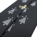 ヴィヴィアンウエストウッド Vivienne Westwood ツリー柄 7cm ブラック×グレー シルク ネクタイ 黒 オーブ