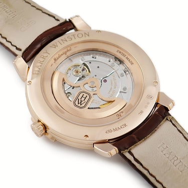 腕時計 ハリーウィンストン Harry Winston ミッドナイト オートマティック 42mm MIDAHD42RR001 自動巻き メンズ K18RG無垢 シャンパン バー