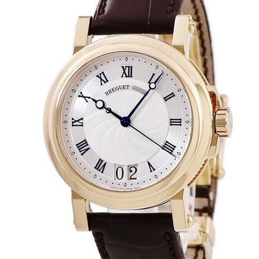 腕時計 ブレゲ BREGUET マリーン2 ラージデイト 5817BA/12/9V8 自動巻き メンズ K18YG無垢 ギヨシェ ローマン デイト 青針