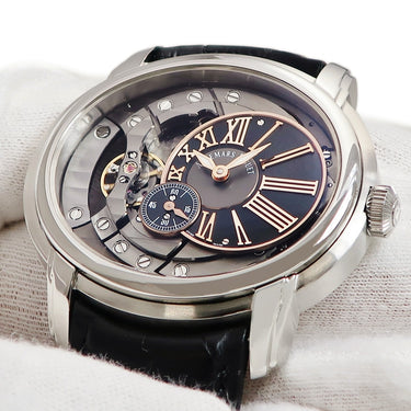 腕時計 オーデマピゲ AUDEMARS PIGUET ミレネリー 4101 15350ST.OO.D002CR.01 自動巻き メンズ スケルトン ローマン オフセンター スモセコ