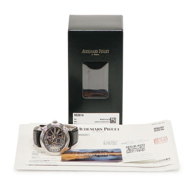 腕時計 オーデマピゲ AUDEMARS PIGUET ミレネリー 4101 15350ST.OO.D002CR.01 自動巻き メンズ スケルトン ローマン オフセンター スモセコ