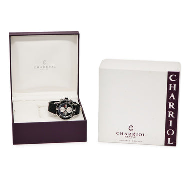 腕時計 シャリオール CHARRIOL グラン・ケルティカ C46AB.173.002 自動巻き メンズ 黒 ラウンド クロノ アラビア