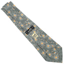 エルメス HERMES 惑星 UFO 9cm グレー×オレンジ シルク ネクタイ 灰色 橙色 総柄 宇宙柄 星