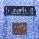 エルメス HERMES 総柄 8cm 659219T ブルー シルク ネクタイ 水色 ホースビット