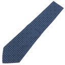 シャネル CHANEL 手裏剣柄 9.5cm ネイビー×ブルー シルク ネクタイ 紺 青