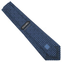 シャネル CHANEL 手裏剣柄 9.5cm ネイビー×ブルー シルク ネクタイ 紺 青