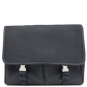 プラダ PRADA ロゴ メッセンジャーバッグ 2VD768 ネイビー ナイロン ショルダーバッグ シルバー金具 紺 三角ロゴ