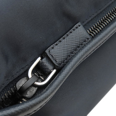 プラダ PRADA ロゴ メッセンジャーバッグ 2VD768 ネイビー ナイロン ショルダーバッグ シルバー金具 紺 三角ロゴ
