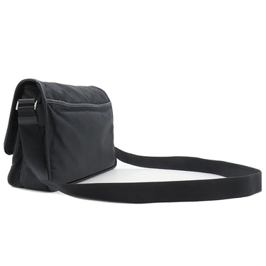 プラダ PRADA ロゴ メッセンジャーバッグ 2VD768 ネイビー ナイロン ショルダーバッグ シルバー金具 紺 三角ロゴ