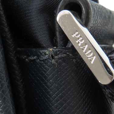 プラダ PRADA ロゴ メッセンジャーバッグ 2VD768 ネイビー ナイロン ショルダーバッグ シルバー金具 紺 三角ロゴ