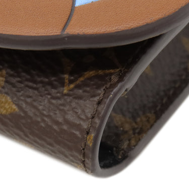 ルイヴィトン LOUIS VUITTON イヤホンポーチ LVベア M01361 モノグラム モノグラムキャンバス バッグチャーム ゴールド金具 茶