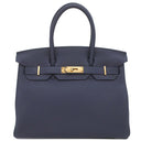 エルメス HERMES バーキン30 ブルーニュイ トゴ ハンドバッグ ゴールド金具 紺