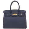 エルメス HERMES バーキン30 ブルーニュイ トゴ ハンドバッグ ゴールド金具 紺