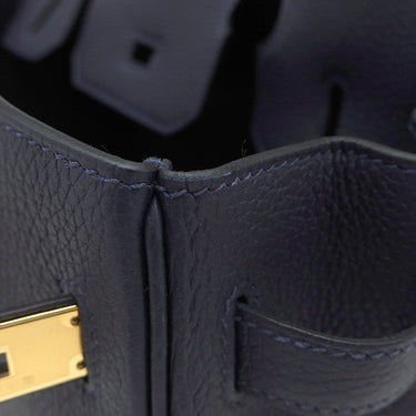 エルメス HERMES バーキン30 ブルーニュイ トゴ ハンドバッグ ゴールド金具 紺