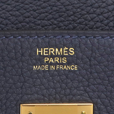 エルメス HERMES バーキン30 ブルーニュイ トゴ ハンドバッグ ゴールド金具 紺