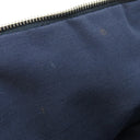 エルメス HERMES ボリードポーチ MM ネイビー コットン ポーチ シルバー金具 紺