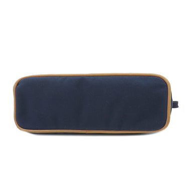 エルメス HERMES ボリードポーチ MM ネイビー コットン ポーチ シルバー金具 紺