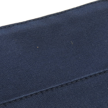 エルメス HERMES ボリードポーチ MM ネイビー コットン ポーチ シルバー金具 紺