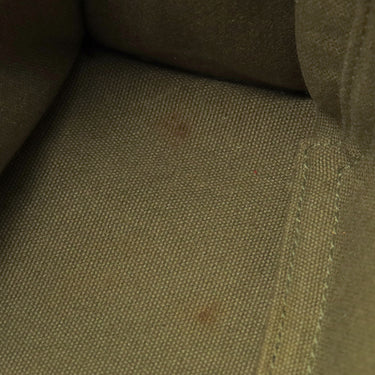 エルメス HERMES フールトゥ PM オリーブ×ネイビー キャンバス トートバッグ シルバー金具