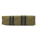 エルメス HERMES フールトゥ PM オリーブ×ネイビー キャンバス トートバッグ シルバー金具