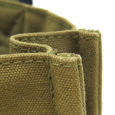 エルメス HERMES フールトゥ PM オリーブ×ネイビー キャンバス トートバッグ シルバー金具