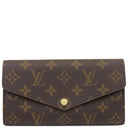 ルイヴィトン LOUIS VUITTON ポルトフォイユ サラ M62234 フューシャ モノグラムキャンバス 長財布 ゴールド金具 茶 ピンク