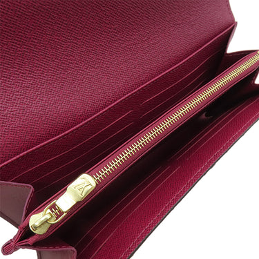 ルイヴィトン LOUIS VUITTON ポルトフォイユ サラ M62234 フューシャ モノグラムキャンバス 長財布 ゴールド金具 茶 ピンク