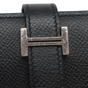 エルメス HERMES ベアンスフレ ブラック ヴォーエプソン 長財布 シルバー金具 黒 二つ折り財布