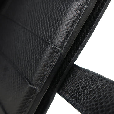 エルメス HERMES ベアンスフレ ブラック ヴォーエプソン 長財布 シルバー金具 黒 二つ折り財布
