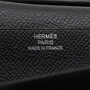 エルメス HERMES ベアンスフレ ブラック ヴォーエプソン 長財布 シルバー金具 黒 二つ折り財布