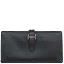 エルメス HERMES ベアンスフレ ブラック ヴォーエプソン 長財布 シルバー金具 黒 二つ折り財布