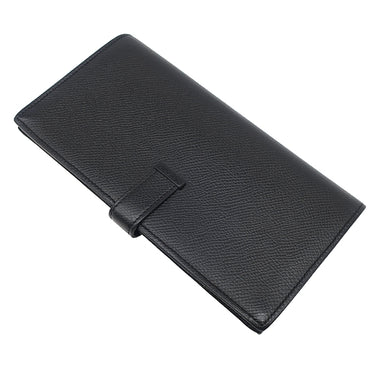 エルメス HERMES ベアンスフレ ブラック ヴォーエプソン 長財布 シルバー金具 黒 二つ折り財布