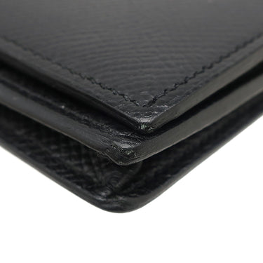 エルメス HERMES ベアンスフレ ブラック ヴォーエプソン 長財布 シルバー金具 黒 二つ折り財布