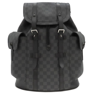 ルイヴィトン LOUIS VUITTON クリストファー MM N41379 ダミエグラフィット ダミエグラフィットキャンバス リュック・デイパック シルバー金具 黒 バックパック