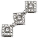 TASAKI TASAKI ホワイトゴールド K18WG ダイヤモンド ペンダントトップ Au750 18K チャーム 3連 スクエア パヴェダイヤ