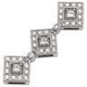 TASAKI TASAKI ホワイトゴールド K18WG ダイヤモンド ペンダントトップ Au750 18K チャーム 3連 スクエア パヴェダイヤ