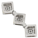 TASAKI TASAKI ホワイトゴールド K18WG ダイヤモンド ペンダントトップ Au750 18K チャーム 3連 スクエア パヴェダイヤ