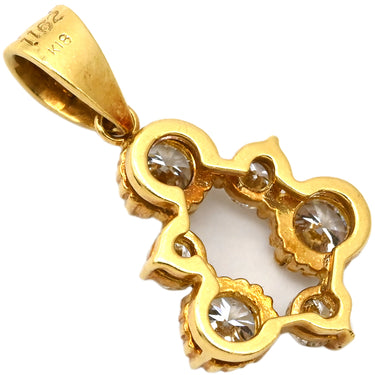 ノンブランド NON BRAND ダイヤ イエローゴールド K18YG ダイヤモンド ペンダントトップ 6P 6石 ネックレストップ