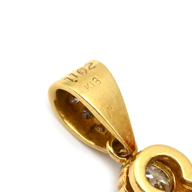 ノンブランド NON BRAND ダイヤ イエローゴールド K18YG ダイヤモンド ペンダントトップ 6P 6石 ネックレストップ