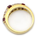 ゲインズボロウ GAINSBOROUGH ルビー ダイヤリング イエローゴールド K18YG ダイヤモンド リング 指輪 750 18K 18金 12号