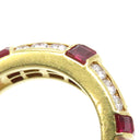 ゲインズボロウ GAINSBOROUGH ルビー ダイヤリング イエローゴールド K18YG ダイヤモンド リング 指輪 750 18K 18金 12号