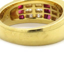 ゲインズボロウ GAINSBOROUGH ルビー ダイヤリング イエローゴールド K18YG ダイヤモンド リング 指輪 750 18K 18金 12号